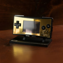 Load image into Gallery viewer, Game Boy Micro Zelda-Themed Gold Veneer Faceplate