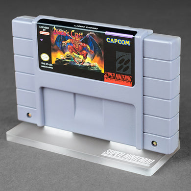 SNES Super Nintendo Entertainment System Game Cartridge Display