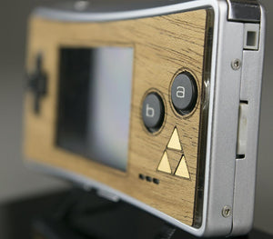 Game Boy Micro Zelda-Themed Wood Veneer Faceplate