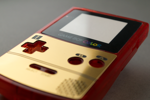 Famicom Style Game Boy Color Gold Veneer