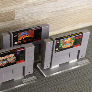 SNES Super Nintendo Entertainment System Game Cartridge Display