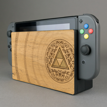 Load image into Gallery viewer, Nintendo Switch Dock Zelda-Themed Wood Veneer
